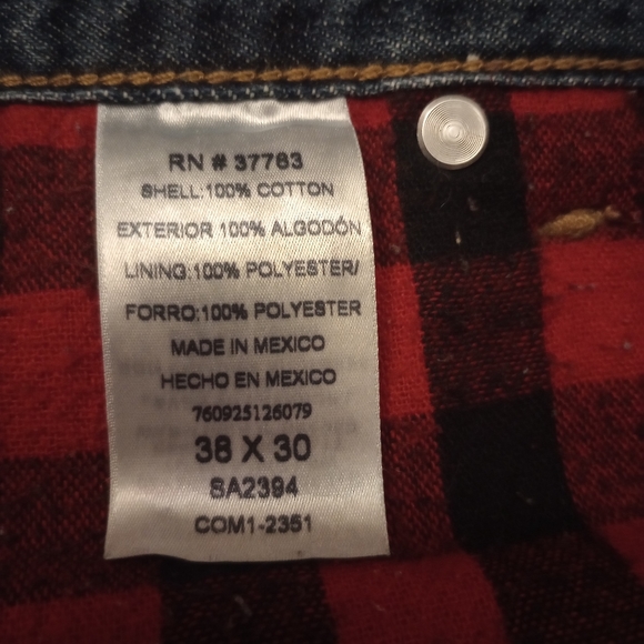 Lined Men's 38x30 Men's Work Jeans - Picture 8 of 9